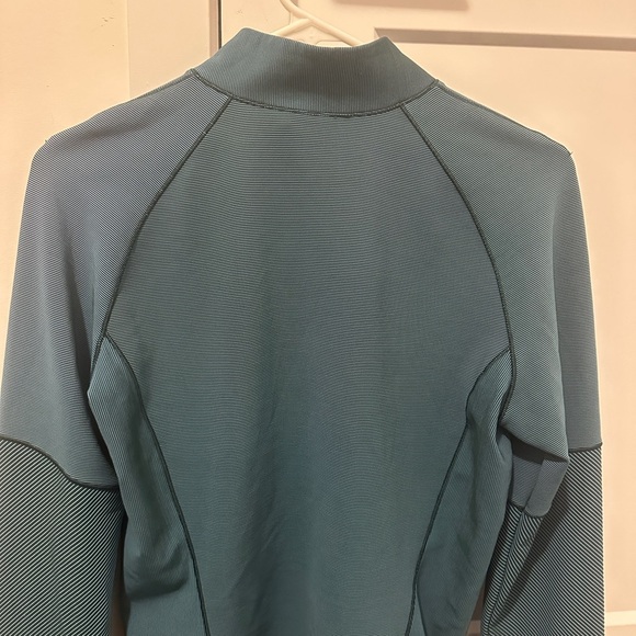 Lululemon Teal Ribbed Running Half Zip Sweater Jacket Size 8 Women’s - Picture 11 of 14